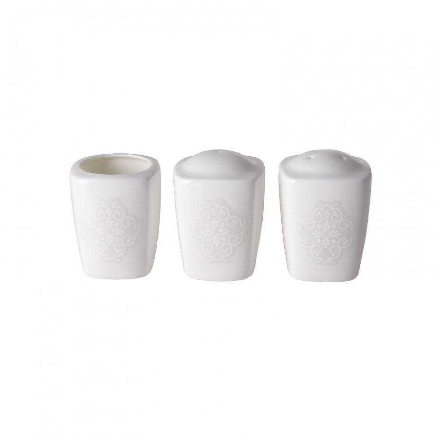 Karaca Fine Pearl Valentina – 62-dele Firkantet Spisestel med Perlemor til 12 Personer