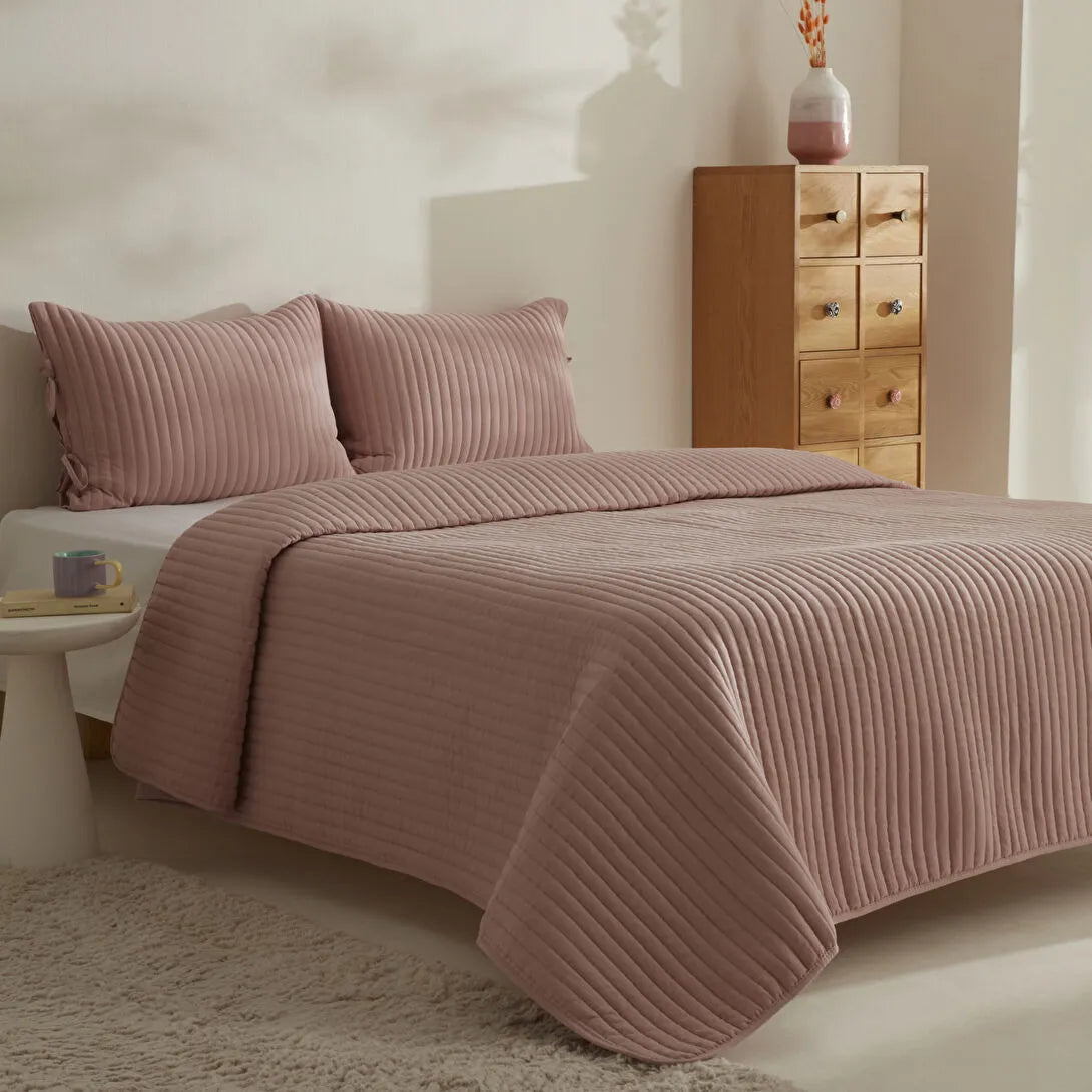 Karaca Home Elie – Dobbeltseng Sengetæppe 230x240 cm - Rose
