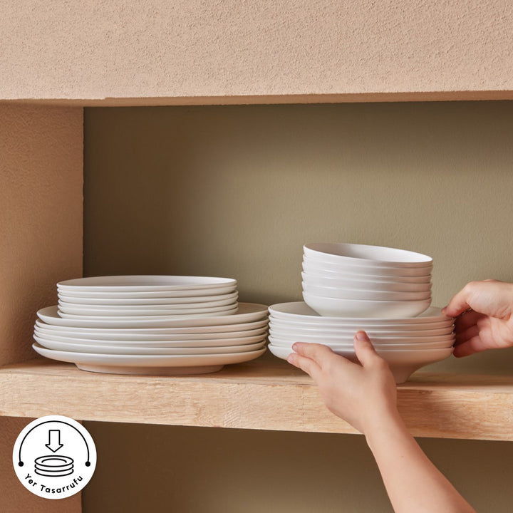 Karaca Stream Bone Selene 24 Dele Middagssæt til 6 personer