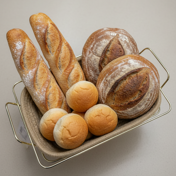 Almina Metalkurv Rektangulær 26x19x7 cm - Guld