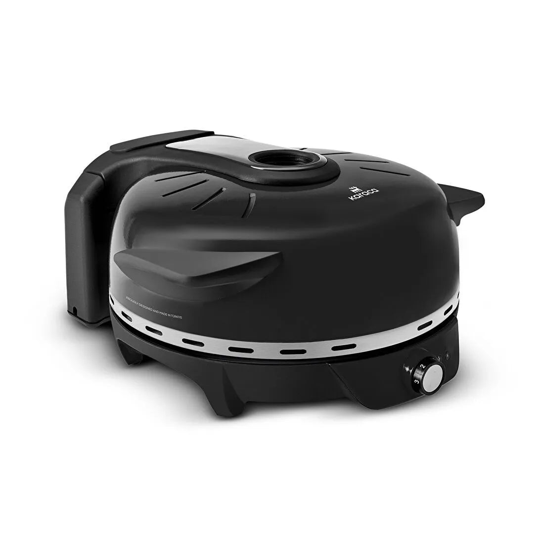 Karaca Gastro 10-i-1 Pizza, Lahmacun & Tandoori Brødmaskine – Biodiamant Sort - 30 CM