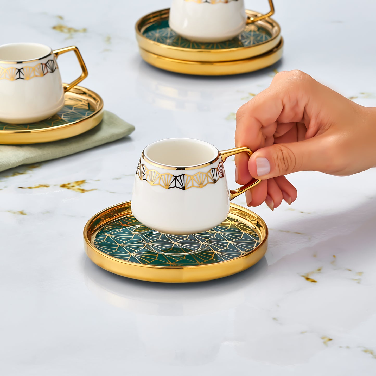 Karaca Verde Kaffesæt til 6 personer – 100 ml