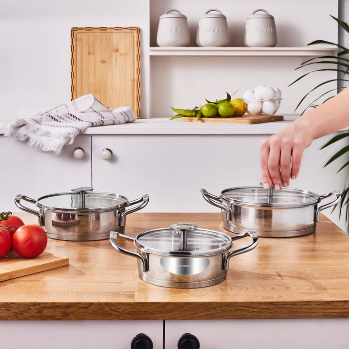 Grydesæt med 3 gryder - Karaca Vapor