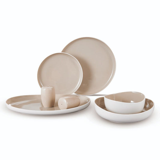 Bricard Colmar White Taupe 27 Dele - 6 Personer