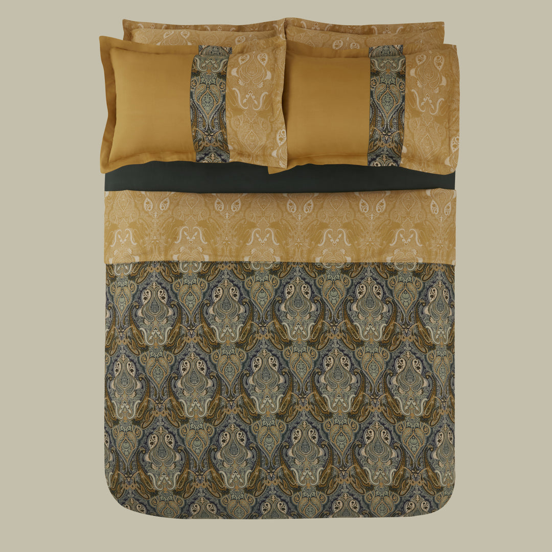 Karaca Home Sherie Dobbeltseng-Sengetøj – Grøn (Bomuldssatin)