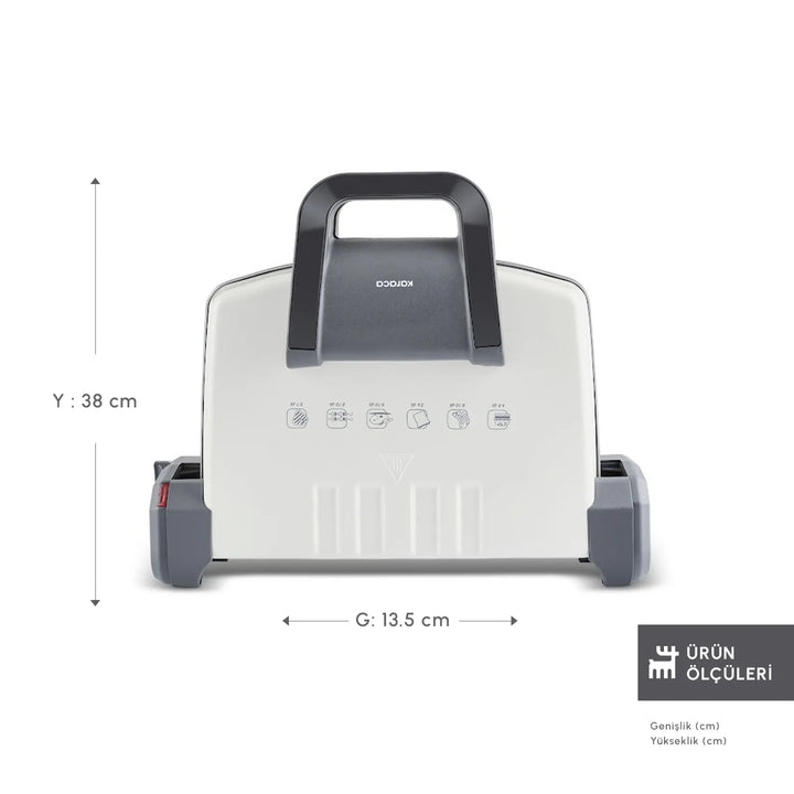 Karaca Swiss Grill- og Toastmaskine – 4 Skiver, 1800 W