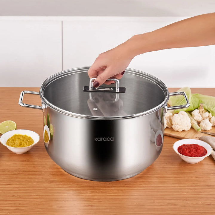 Karaca Grace Induktionskompatibel Stålgryde – 30 cm / 12,3 L