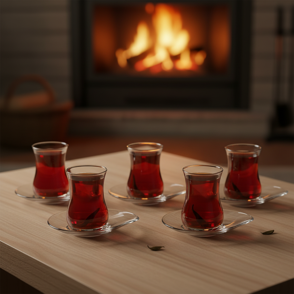 LAV Eva Teglassæt 12 dele | Bladformet Design