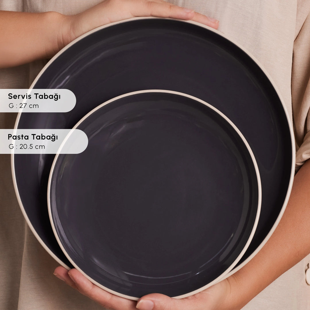 Karaca Earth Collection Terra 36 Dele – Spisesæt til 8 Personer, Antracit