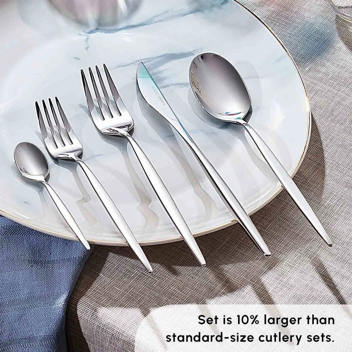 Karaca Lissabon 60-delt Bestiksæt 18/10 rustfrit stål, Platinium 12 personers