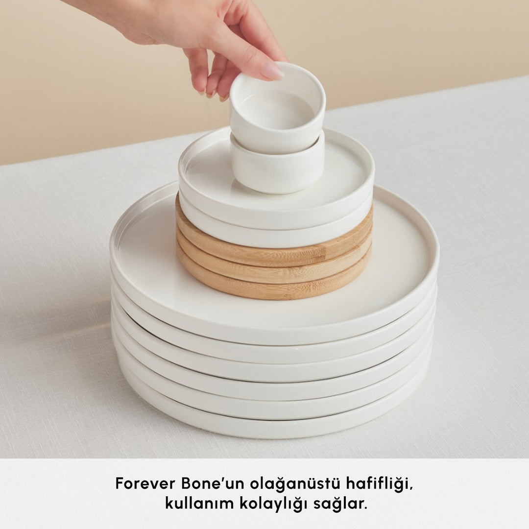 Karaca Forever Bone Surface 32 dele 6-personers morgenmadssæt