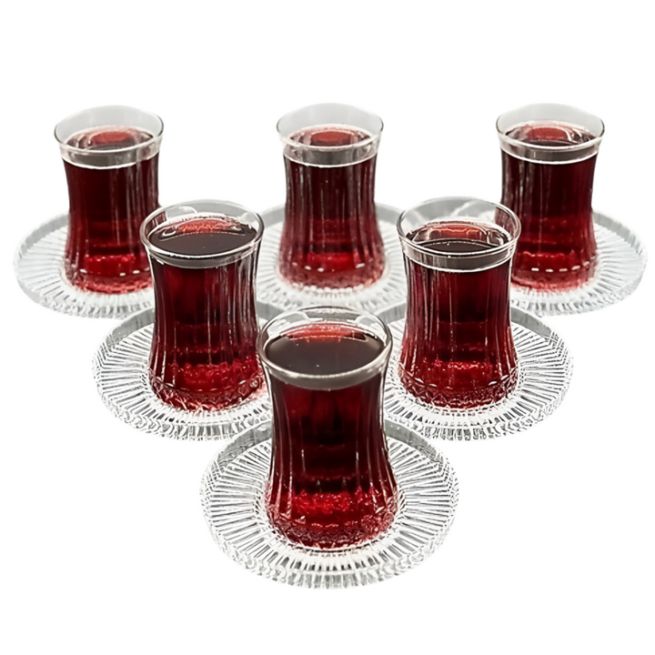 Teglas- og Underkopsæt 12 Dele 170 ml. - Diamonds Elysia