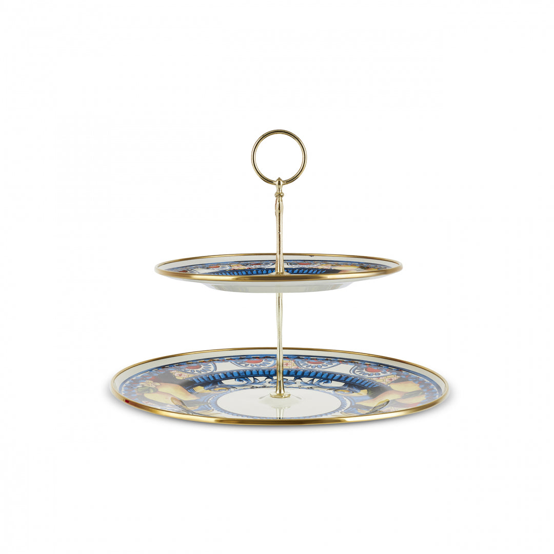 Karaca Amalfi Emalje 2-etagers Kagestand