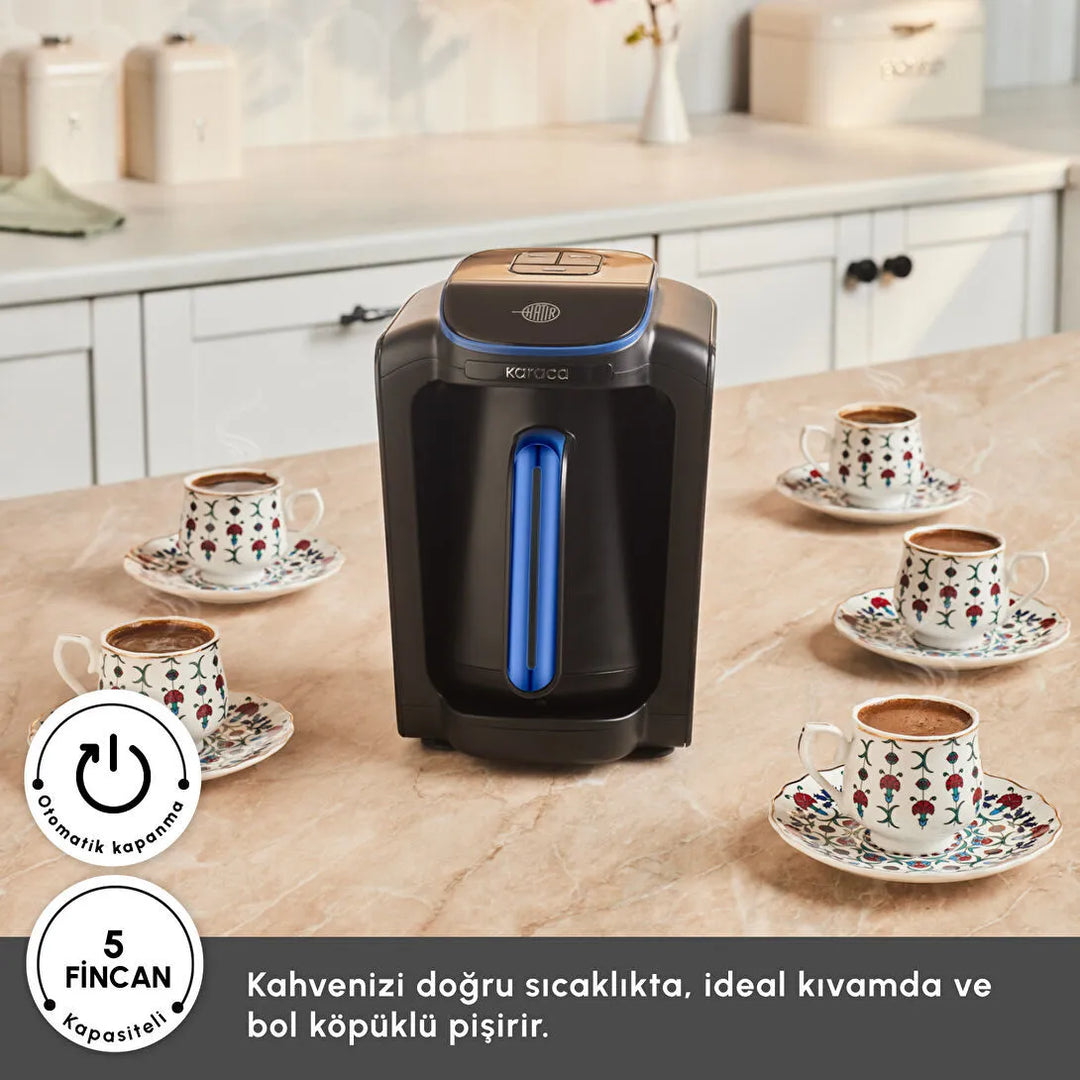 Karaca Hatır Neo-S Tyrkisk Kaffemaskine – Blå (Mælkefunktion)