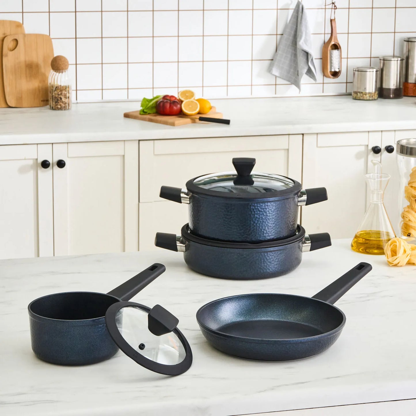 Karaca BioDiamond Dante Grydesæt – 7 dele – Induktionskompatibel