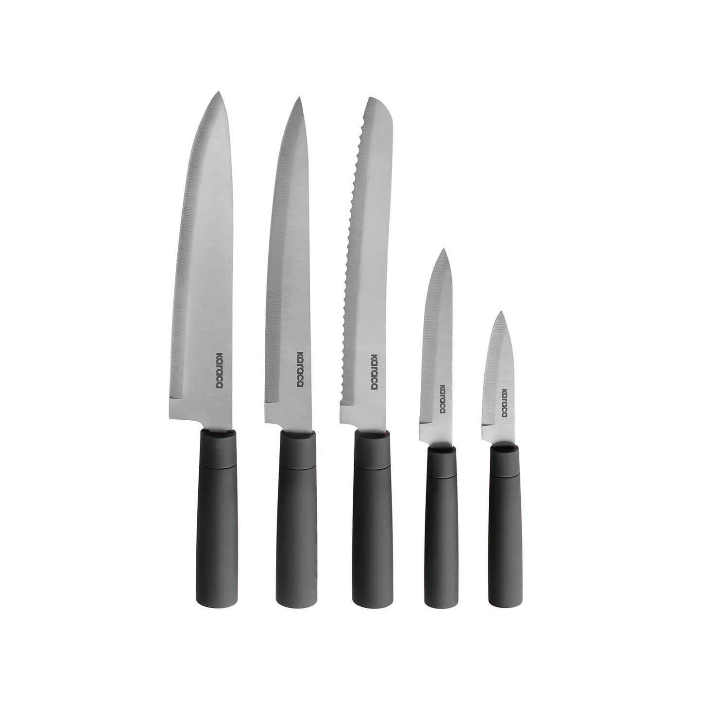 Karaca Viego Knivsæt – 6 dele – Sort