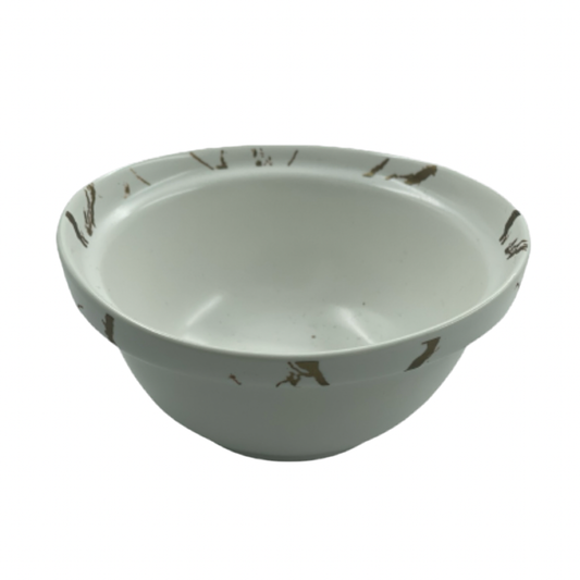 Porcelæn Skålesæt 6 stk. - Hvid/Guld Marmor