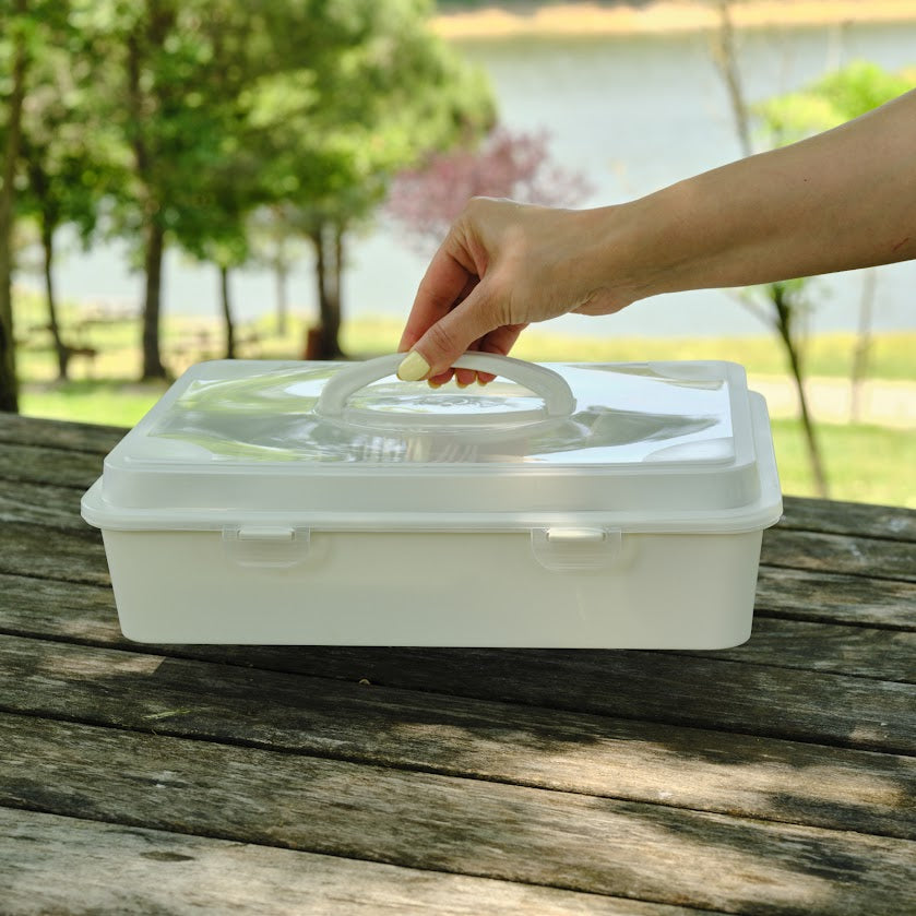 Karaca - Container Rocca - 32-Dele Picnic Sæt – Creme