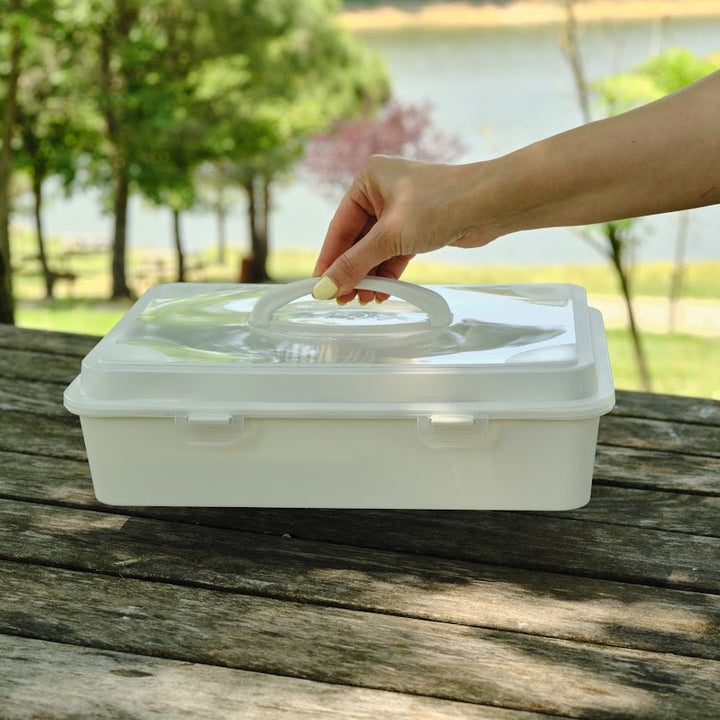 Karaca - Container Rocca - 32-Dele Picnic Sæt – Creme