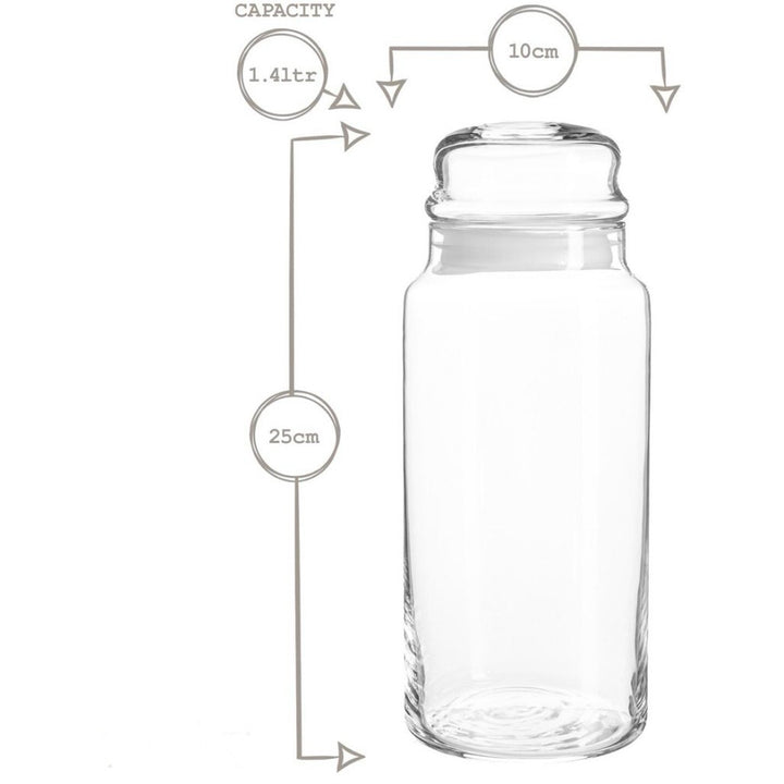 Glas madopbevaring 2 stk. 1,4 L - LAV Sera