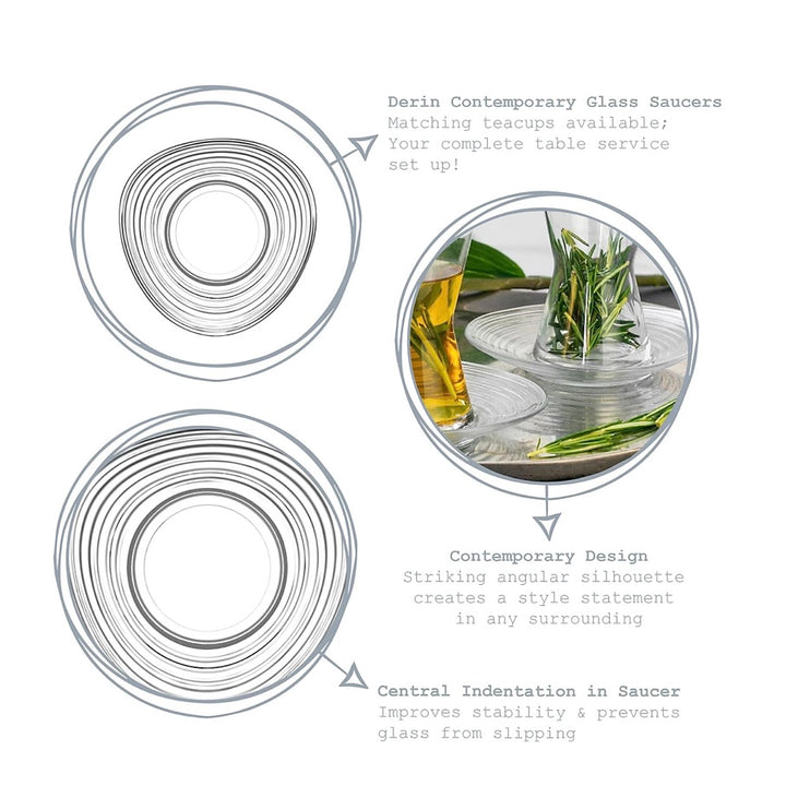 Bølget Teunderkoppesæt 6 stk. 13 cm - LAV Derin