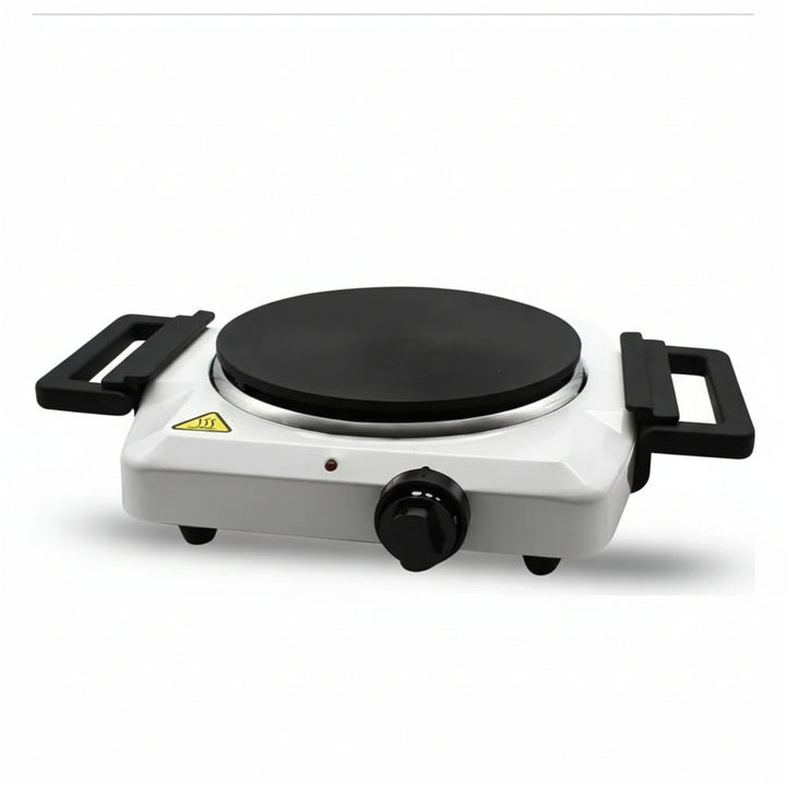 Michelino Transportabel Enkelt Kogeplade m/Foldbare Greb 1500 W | Hvid