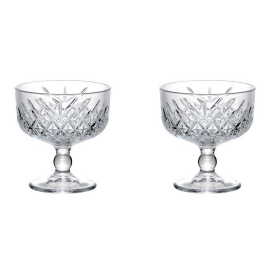 Dessertglassæt på fod 2 stk. 280 ml. - Pasabahce Timeless