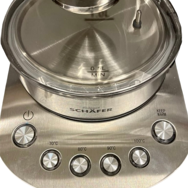 2-i-1 Te- og Elkedel 1,7 L. Sølv - 2200 W - Schäfer