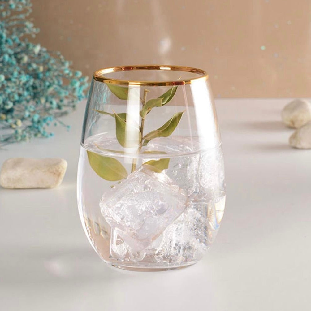 Golden Amber Drikkeglassæt m/Guldkant 6 stk. 350 ml. fra Pasabahce