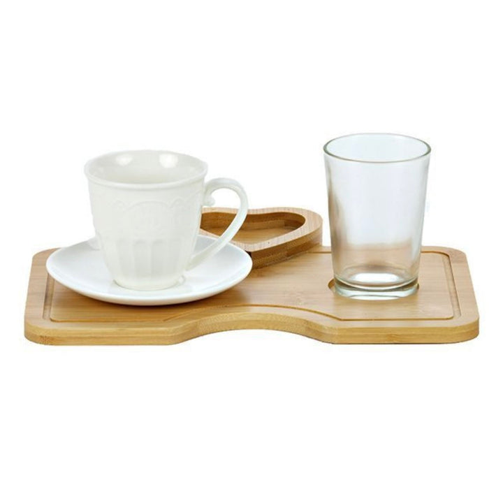 BRICARD Espresso Sæt – 1 Person | Porcelæn/Bambus | Forlovelsessæt