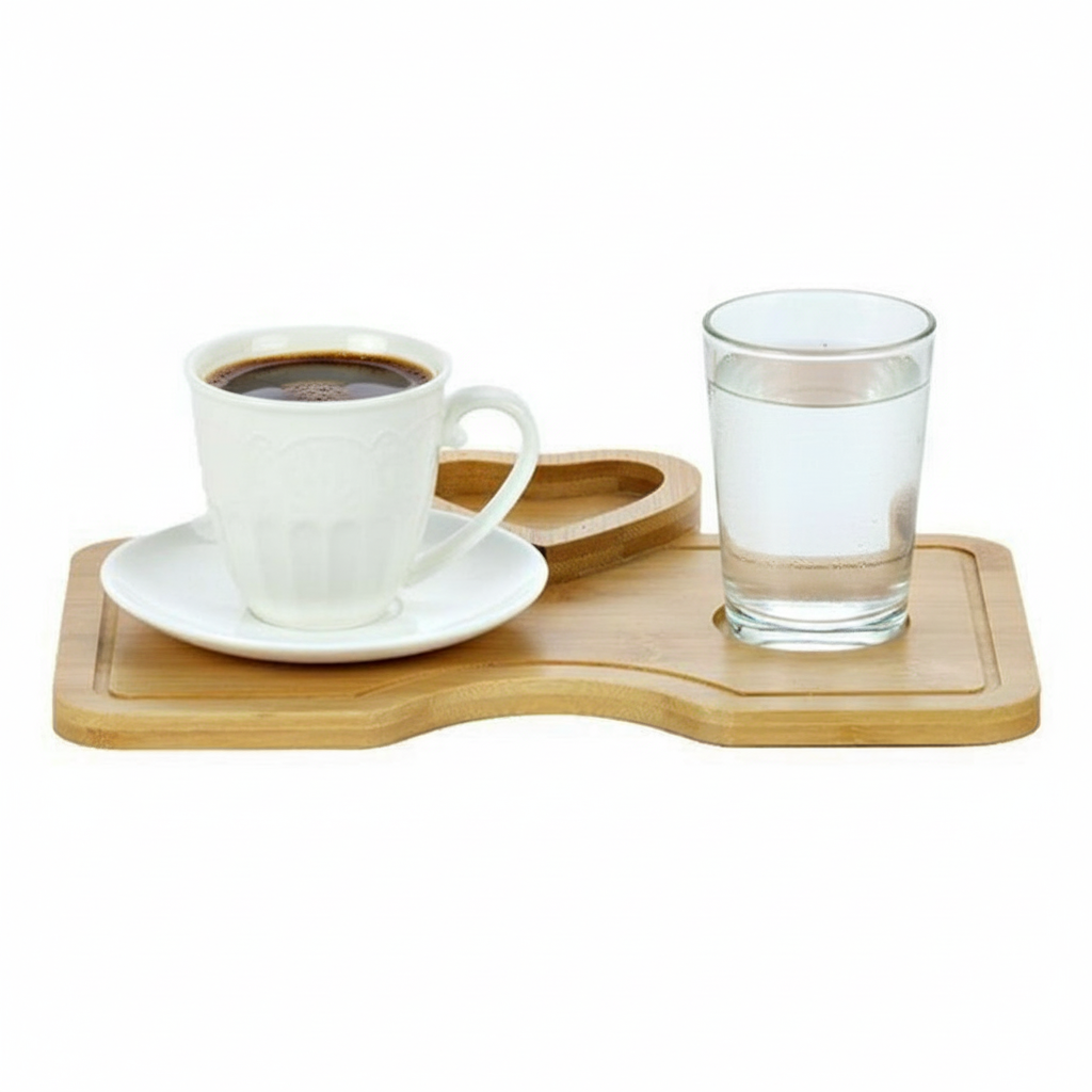 BRICARD Espresso Sæt – 1 Person | Porcelæn/Bambus | Forlovelsessæt