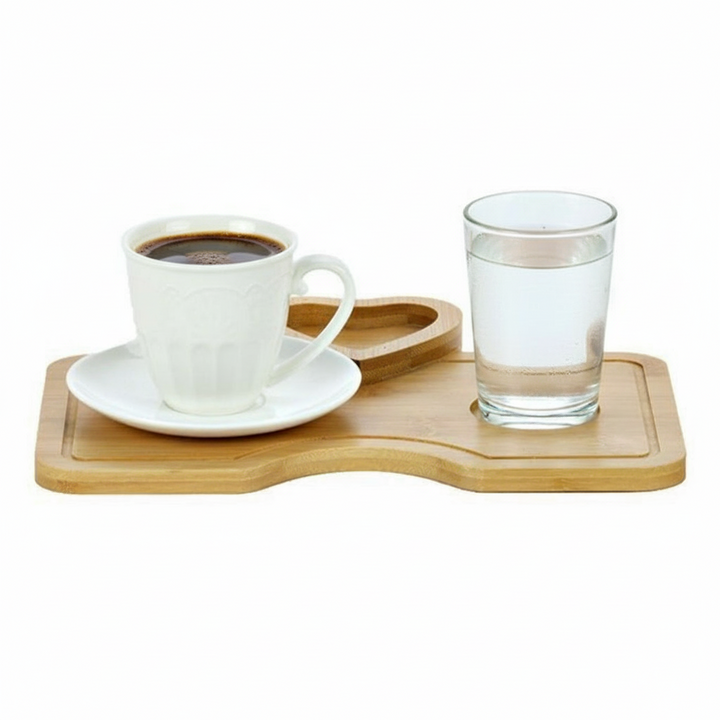 BRICARD Espresso Sæt – 1 Person | Porcelæn/Bambus | Forlovelsessæt