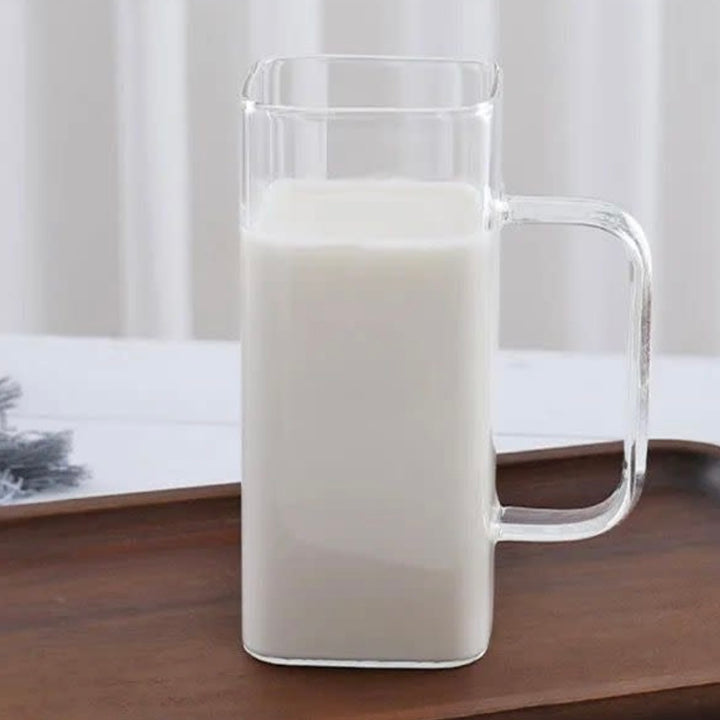 Kvadratisk Glaskrussæt 2 stk. 400 ml. - Almina Trendy