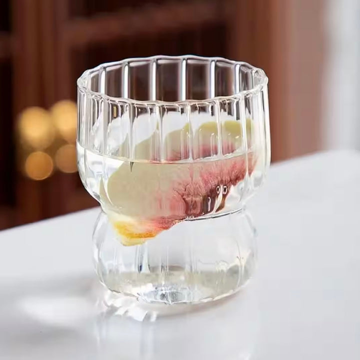 Bølget Drikkeglassæt 2 stk. 300 ml. - Almina Magnolia