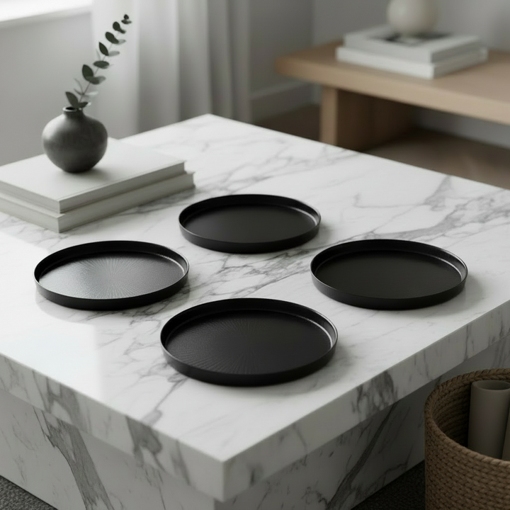 Bricard Lille Serveringsbakke i Glas 12 cm - Sort