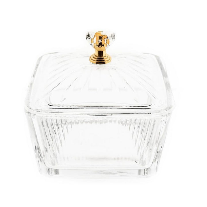 Snackskålesæt i Guldstativ 6 stk. m/låg 13 dele - Almina