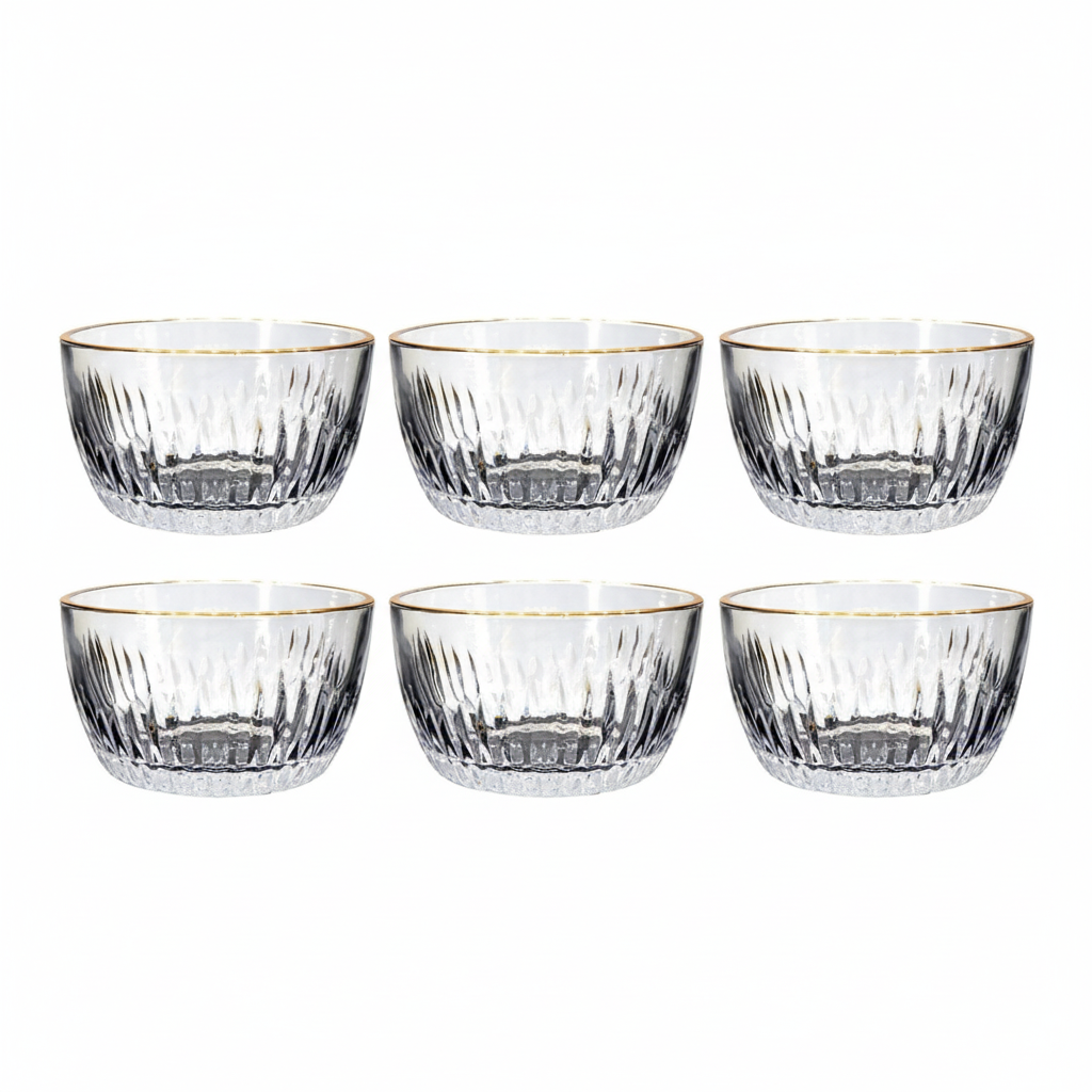 Bricard Armilla Gold Glas Snackskåle Sæt 6 stk.