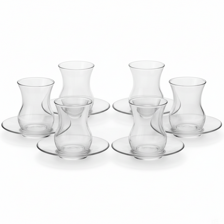 LAV Ayda Teglassæt – 12 dele (6 teglas + 6 underkopper) – 135 ml