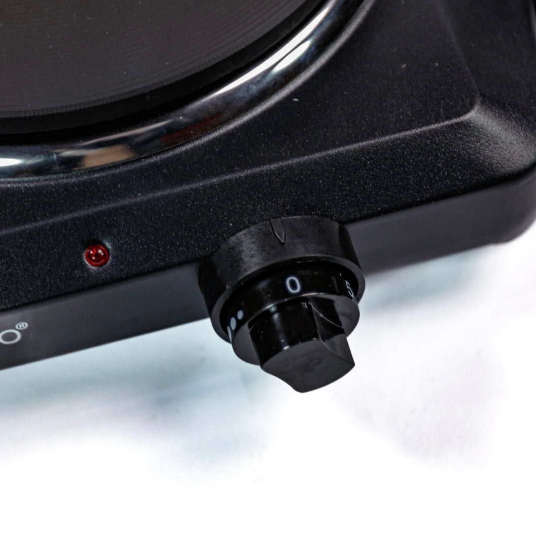 Michelino Transportabel Enkelt Kogeplade m/Foldbare Greb 1500 W | Sort