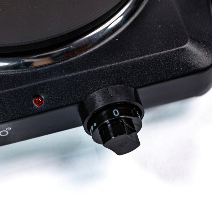 Michelino Transportabel Enkelt Kogeplade m/Foldbare Greb 1500 W | Sort