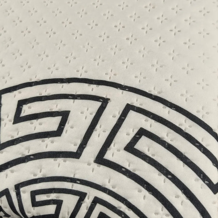 Zellerfeld Sengetæppe Sæt 3 Dele | 220x240 cm | Marineblå/Sort/Hvid