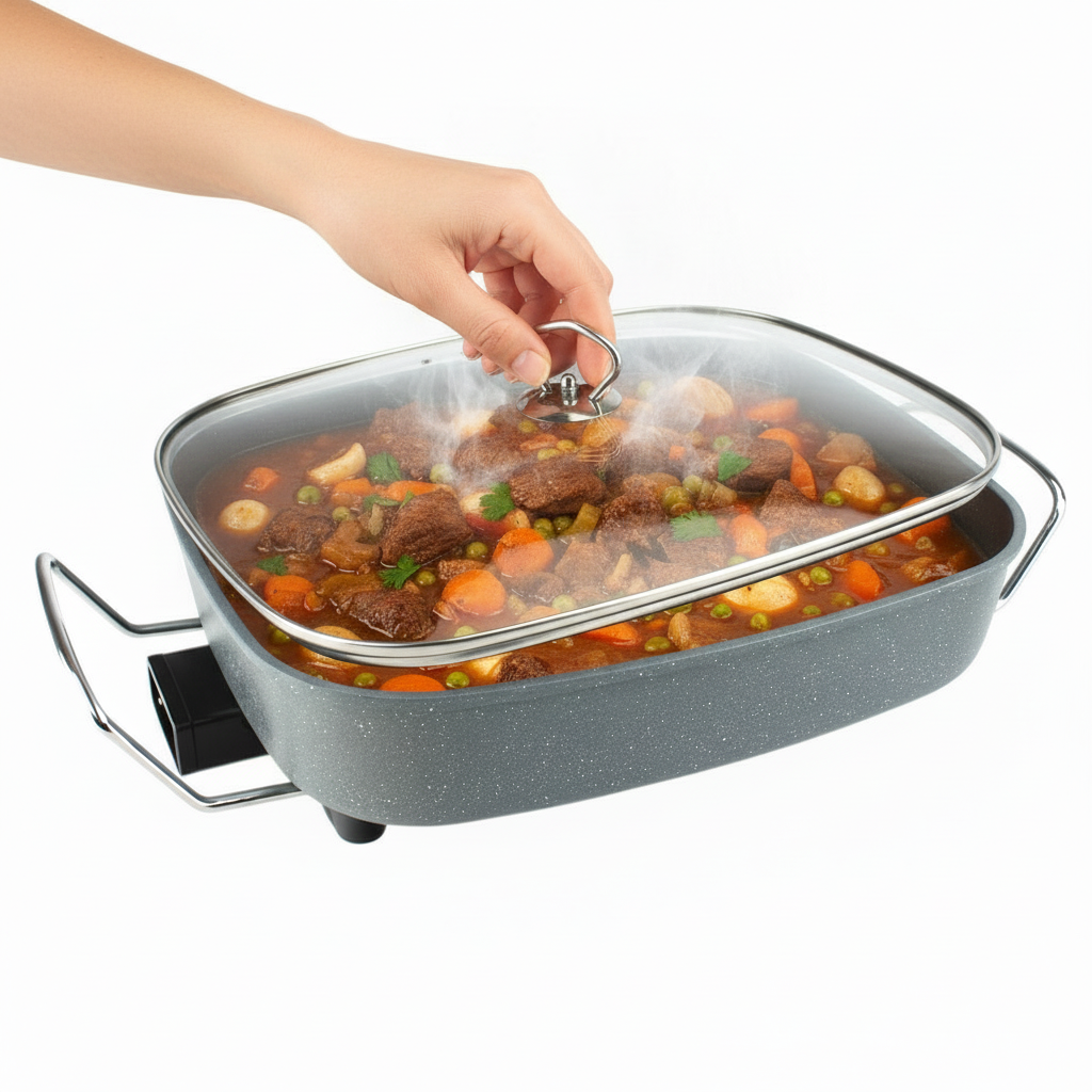 Neudorf Elektrisk Multipande 36x30x8 cm - 8 liter - 1500W - Grå