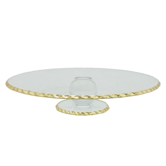 Schäfer Kagestativ Glas med gylden kant – Ø 31 cm