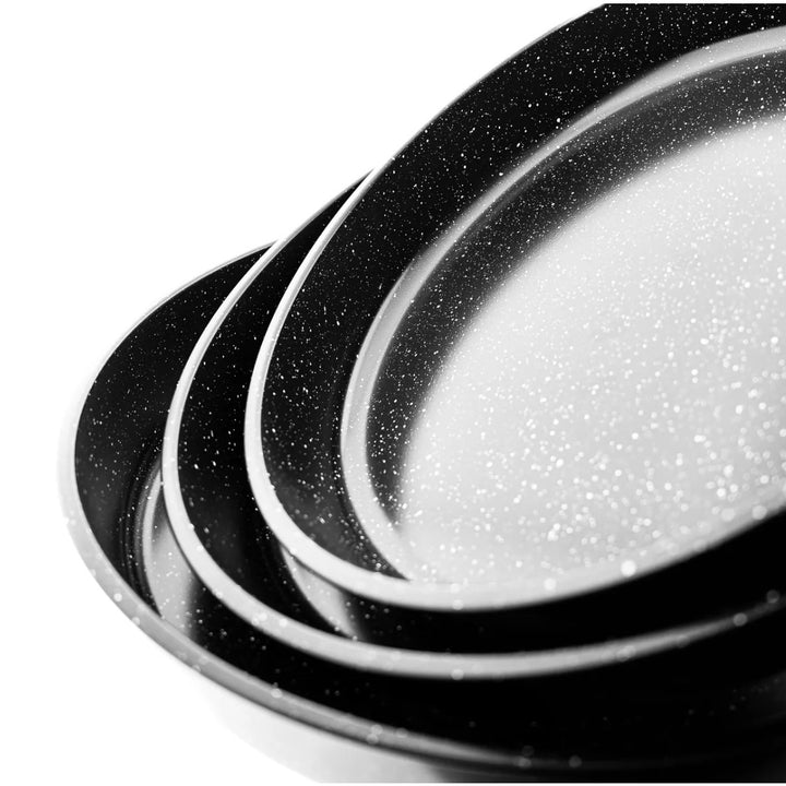 Stor Almina Rund Granit Bradepandesæt 3 stk. 36/38/40