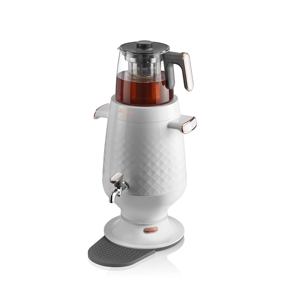 Arzum Ehlikeyif Tyrkisk Temaskine (Semaver) 4,7 liter - Hvid