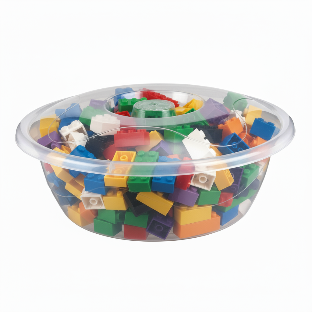 Plastik Opbevaringsbøtte Rund Med Låg (Gennemsigtig) 17 Liter