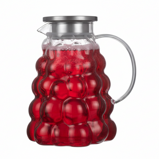 Almina Kira Glaskaraffel m/Låg 1800 ml - Vindruedesign