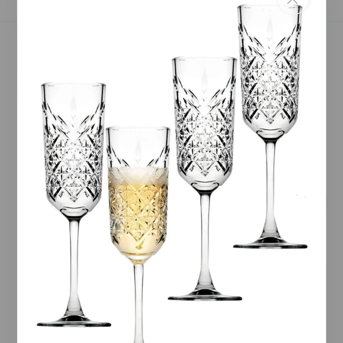 Timeless Diamond Champagneglas 4 stk. Pasabahce - Løven Home