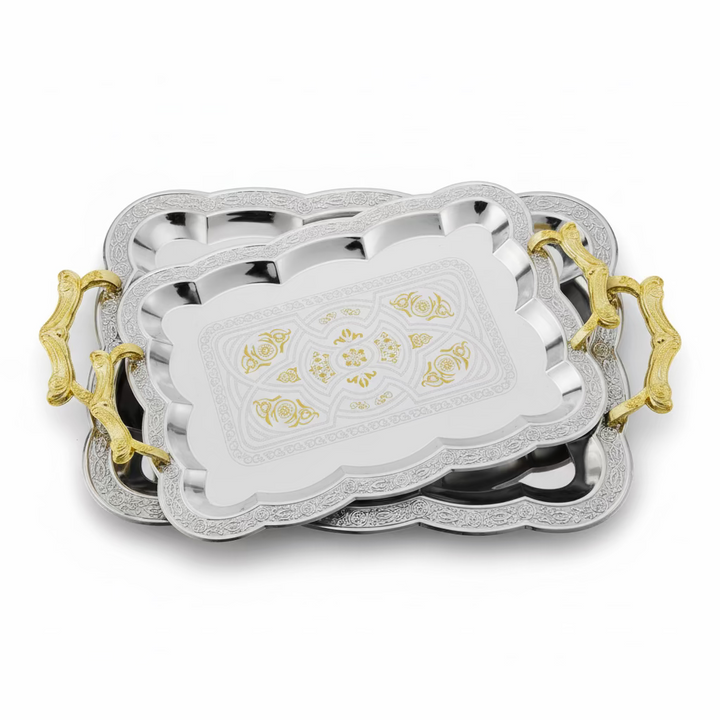 Duygu Sølv/Guld Metalbakkesæt 2 stk. | 3 Varianter