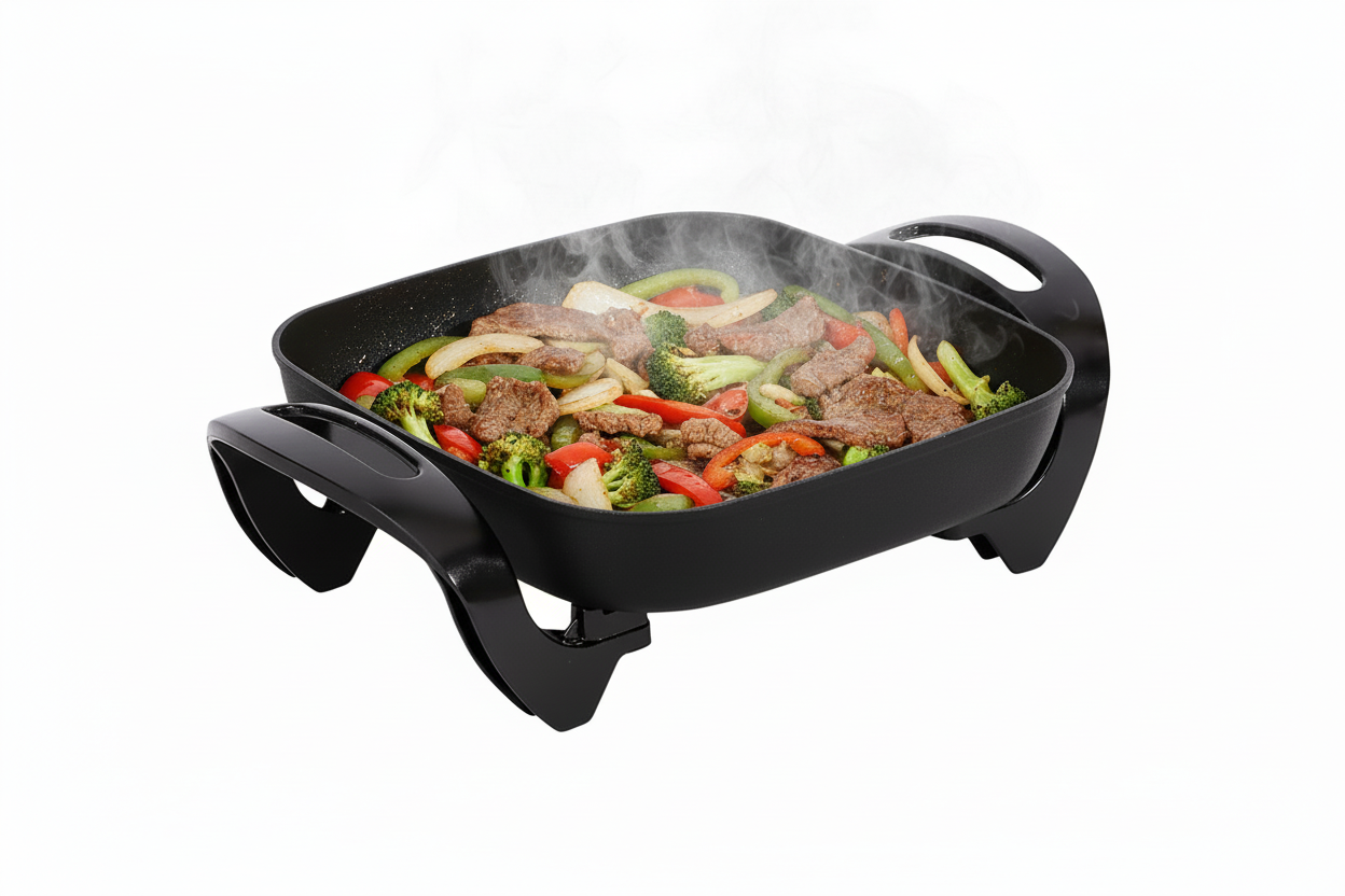 Schäfer Elektrisk Multipande Kvadratisk 30x30x6 cm - 1500W - Sort